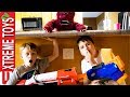 Weird Creature Falls from the Sky! Ethan and Cole Nerf Battle Alien!