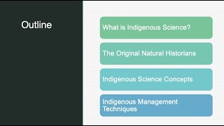 Lecture 2: Indigenous Science (Traditional Ecological Knowledge)