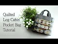 Quilted Log Cabin Pocket Bag Tutorial I Yoko Saito