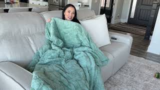 Kivik Weighted Blanket 15 lb Review | Cozy Checkered Throw for Couch & Bed