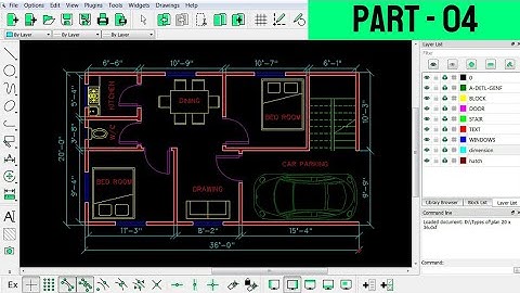 Making a simple floor plan in Librecad || Part -04 || in hindi