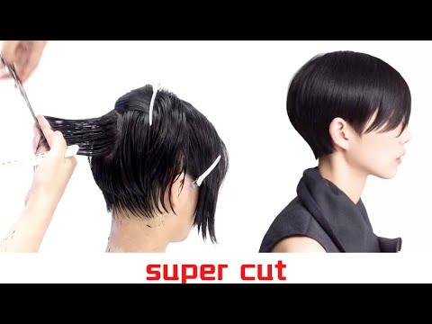 酷感超短髮，超級好看Cool super short hair, super nice
