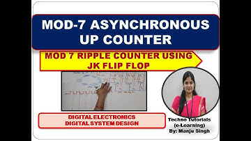 MOD 7 Asynchronous Counter | Mod 7 ripple counter using JK flip flop | digital electronics