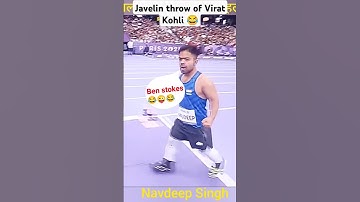 Javelin throw of Virat Kohli। Navdeep Singh।peris Olympic। gold 🥇।#shorts #viral #trending #ytshorts