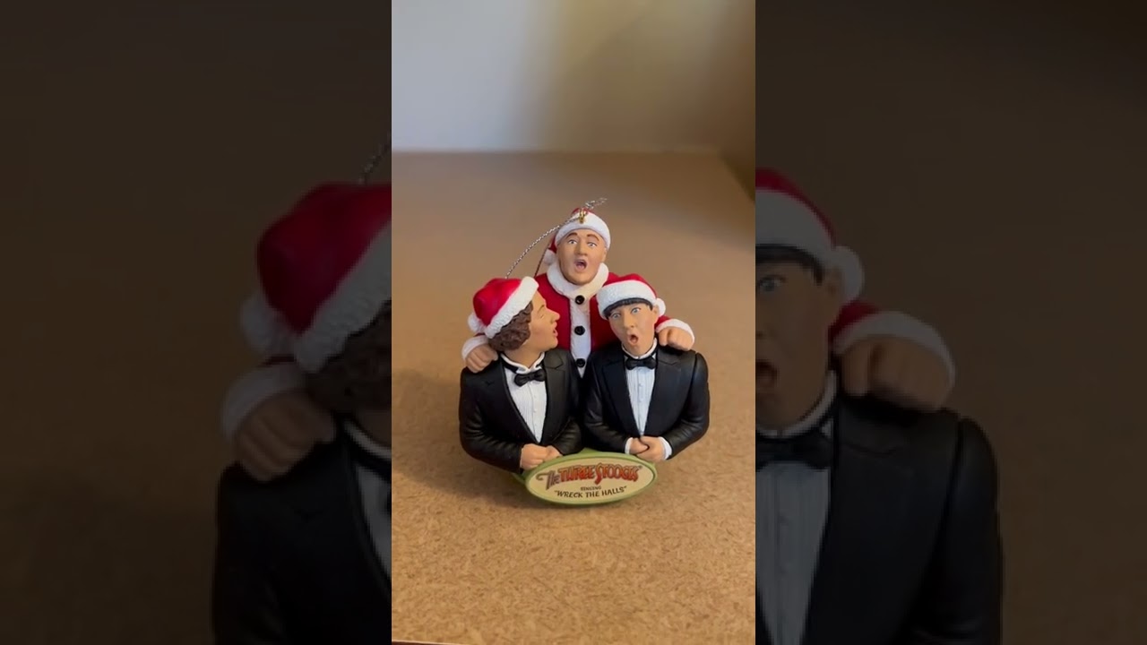 Ornement chantant les trois comparses The Three Stooges singing ornament