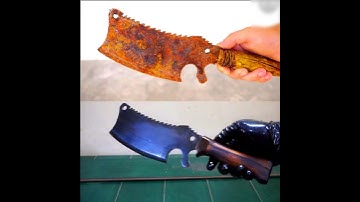 Rusty Old Cleaver Restoration #cleaver #restoration #shorts