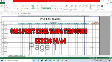 Cara Print Excel Agar Tidak Terpotong di Kertas F4