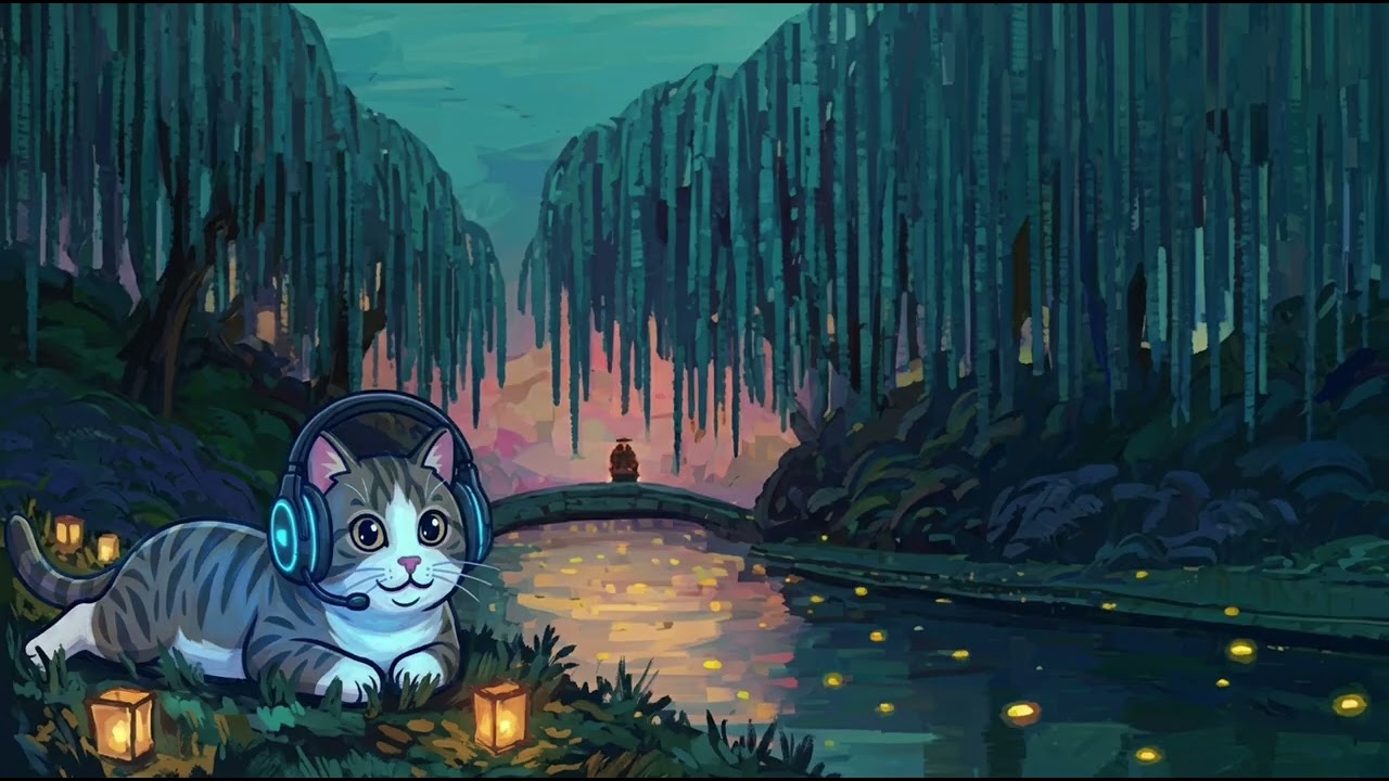 Hotaru Glow in Japan | 60 Min Soothing Japanese Ambient Music & Firefly Lights for Relaxation