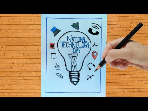 How To Draw National Technology Day Poster || NATIONAL TECHNOLOGY DAY POSTER DRAWING #technologyday