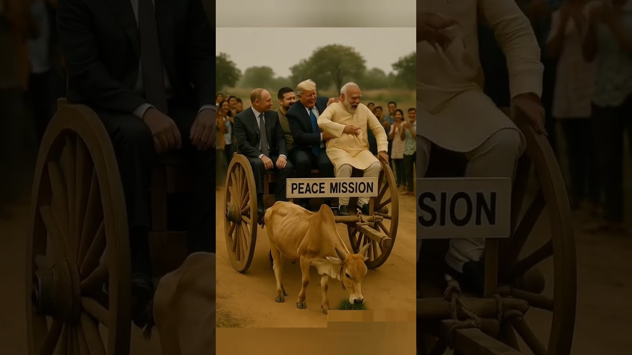 Bull Cart Ride with World Leaders! Trump Teases Modi | Funny Political Moments