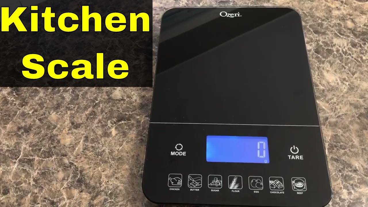 Ozeri Touch III 22 lbs (10 kg) Digital Kitchen Scale with Calorie Counter, in Tempered Glass