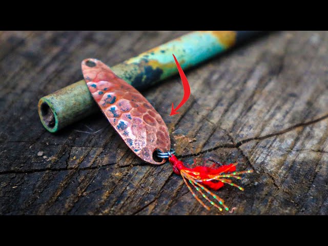 copper spoon fishing lure RED copper SPOON / do it yourself ul spoon lure for perch