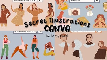 Canva Elements Keywords | Secret Illustrations | Aesthetic ☁️