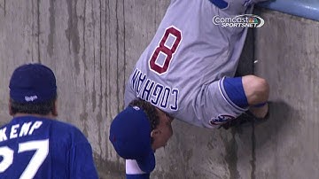 CHC@LAD: Coghlan holds on after making catch in left