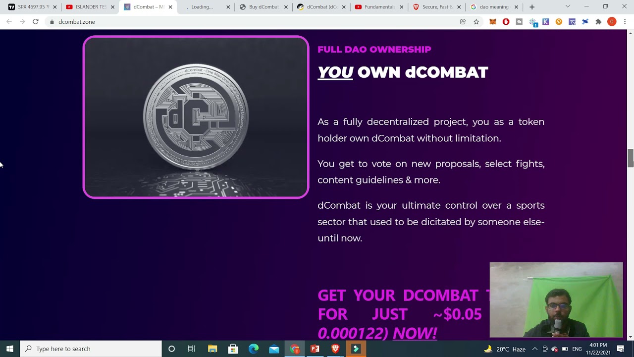 dCOMBAT- THE ADVENT OF METASPORTS:BLOCKCHAIN POWERED MMA | Earn money 2020-21