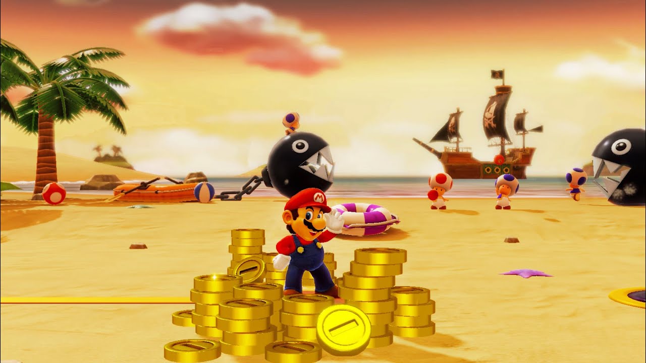 Super Mario Party - Challenge Road - Salty Sea: Mario