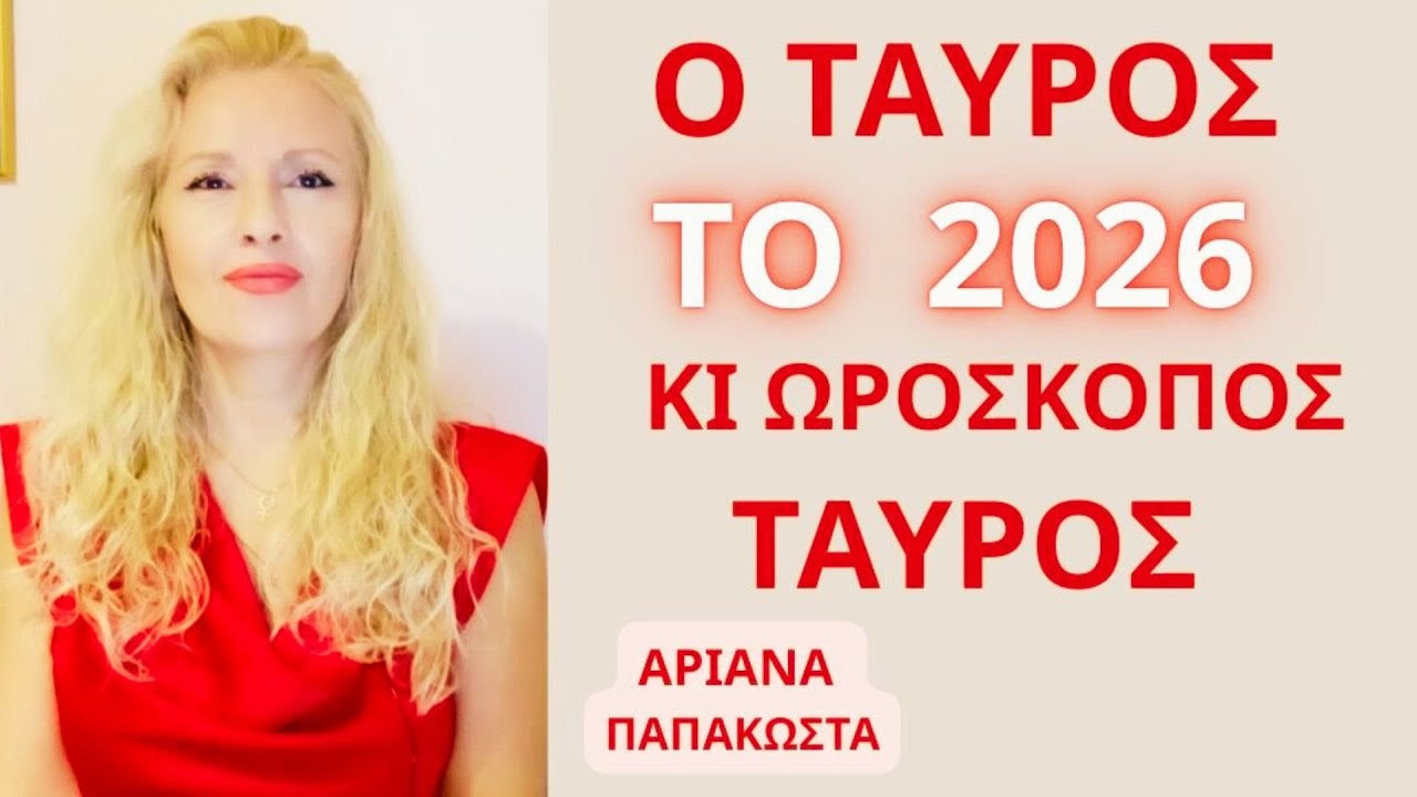 Ο ΤΑΥΡΟΣ ΤΟ 2026 ΚΙ ΩΡΟΣΚΟΠΟΣ ΤΑΥΡΟΣ/ ΠΡΟΒΛΕΨΕΙΣ ΓΙΑ ΟΛΗ ΤΗΝ ΧΡΟΝΙΑ #ariana_astrology