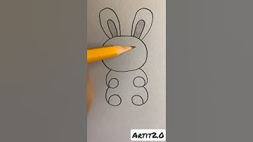 6 से खरगोश बनाना सीखें | Learn to draw rabbits from 6 | #rabbit  #simpledrawing #artit2.0 #shorts