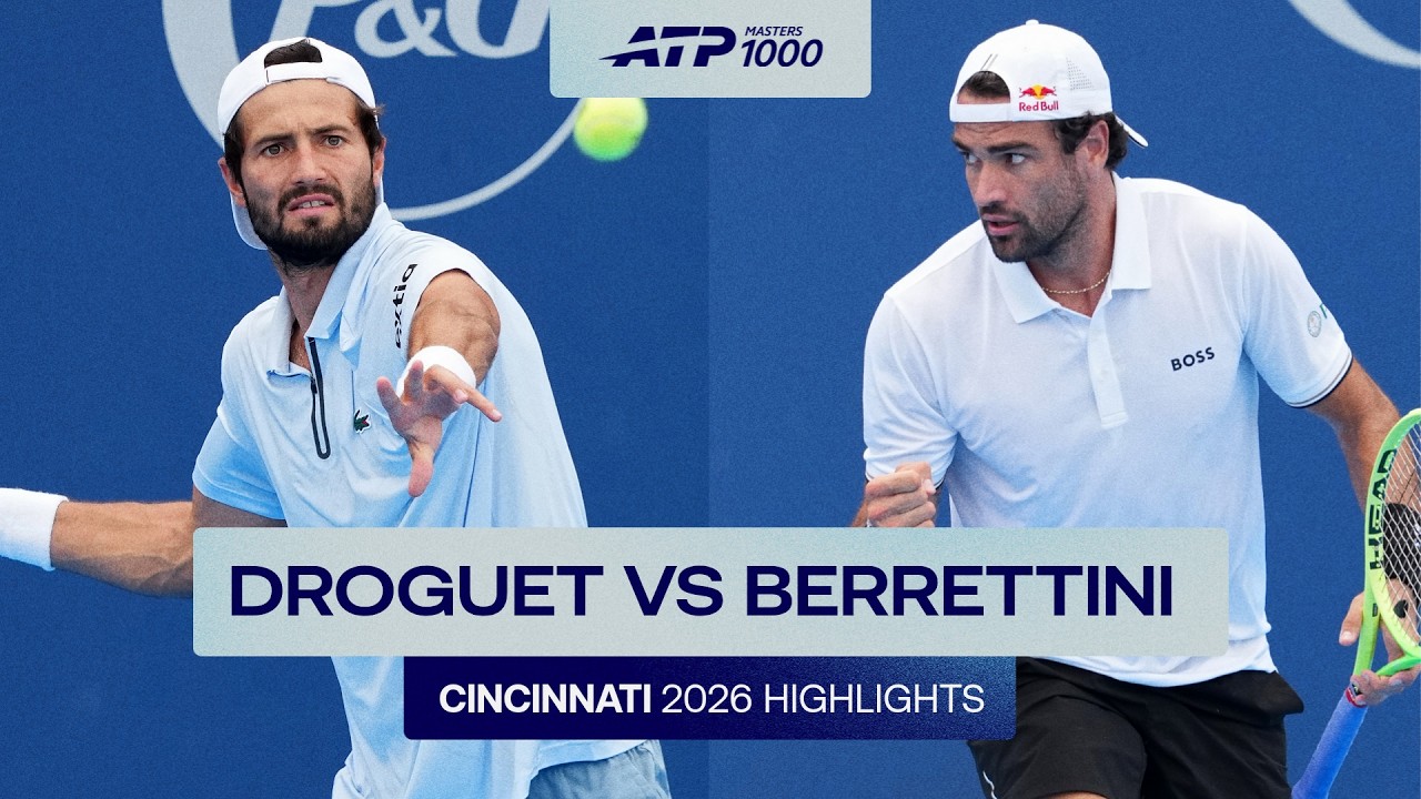 Titouan Droguet vs Matteo Berrettini Highlights | Cincinnati 2026 Round 1