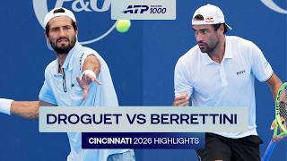 Titouan Droguet vs Matteo Berrettini Highlights | Cincinnati 2026 Round 1