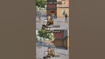 New DSR Sniper Vs AWM test | Which is best for Sniping #bgmi #shorts  #viral #awmheadshot #sniper