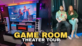 Ultimate 100" Game Room Theater & Sports Bar Tour - 4k Projector, Collectibles & Prestige Recliners!