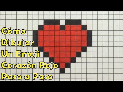 Cómo Dibujar un Emoji Corazón Rojo en 8-bit o Pixel Art TUTORIAL PASO A  PASO - thptnganamst.edu.vn