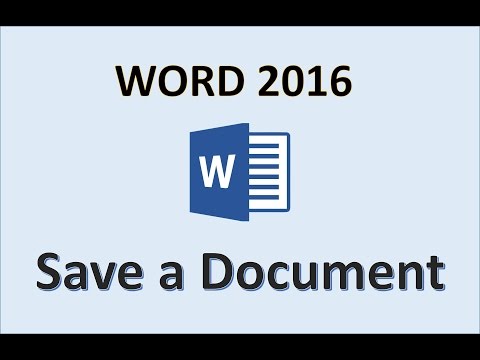 Word 2016 - How To Save a Word Document in Microsoft Office - Saving File on Hard Drive or USB Flash