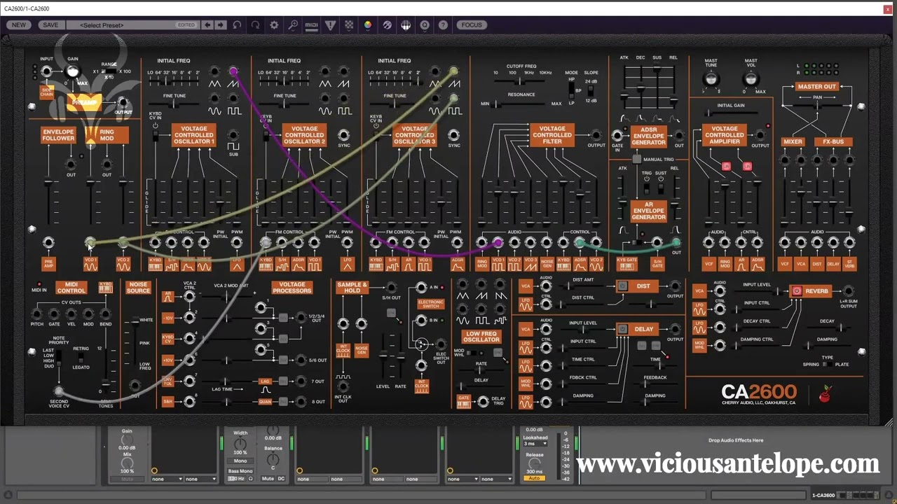 Vicious Synths Ep.6 - Synth Presets Tutorial - CA2600 Preset Design - Duophonic Airy Retro Melolead