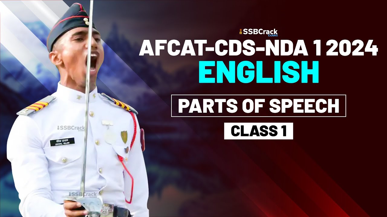 NDA-CDS-AFCAT 1 2024 Exam English Live - Parts of Speech - Class 1 ...