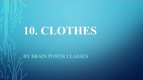 Class 4 // EVS Part 1 // Chapter 10. clothes// Question answers.