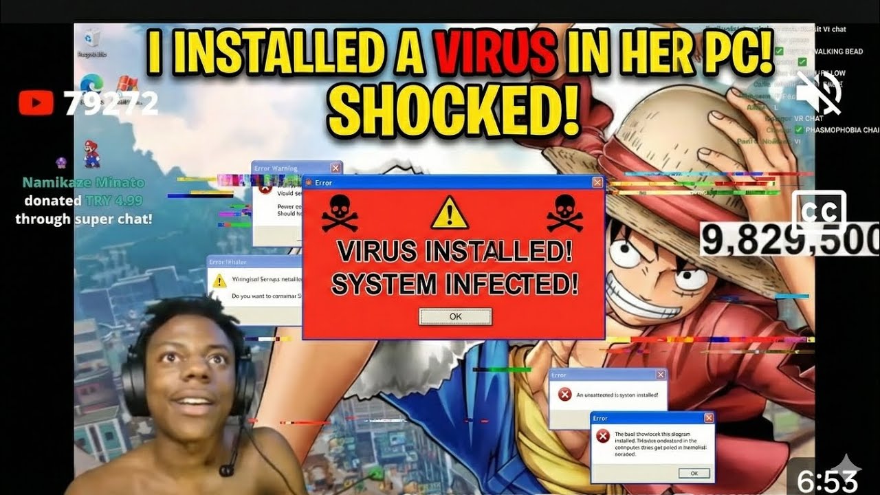 💀😱He install viruss in her PC 😱 crazy reaction 😱