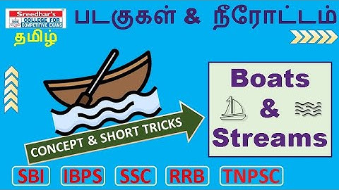 Boats And Streams in Tamil | Tricks and Shortcuts | Quantitative Aptitude | SreedharscceTamil