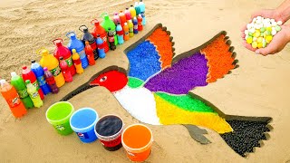 How to make Rainbow Kingfisher with Orbeez, Coca-Cola, Mirinda, Mtn Dew, 7up, Fanta and Mentos