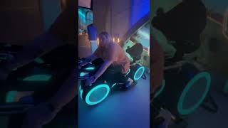 Fat Testing Tron at Disney World During Cast Previews at Magic Kingdom