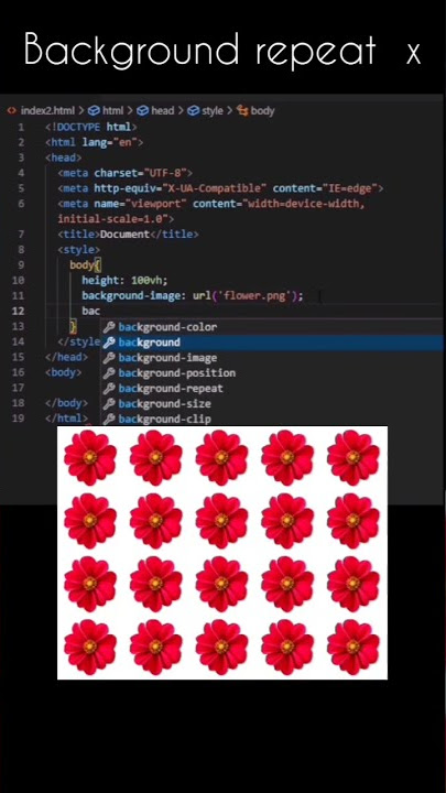 Background Image Repeat | HTML | CSS #shorts