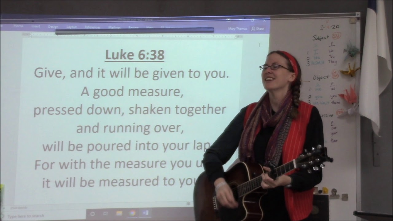 Luke 6 38 Niv Song Youtube For with the measure you use, it will be measured to you. niv: youtube