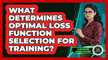 What Determines Optimal Loss Function Selection For Training?