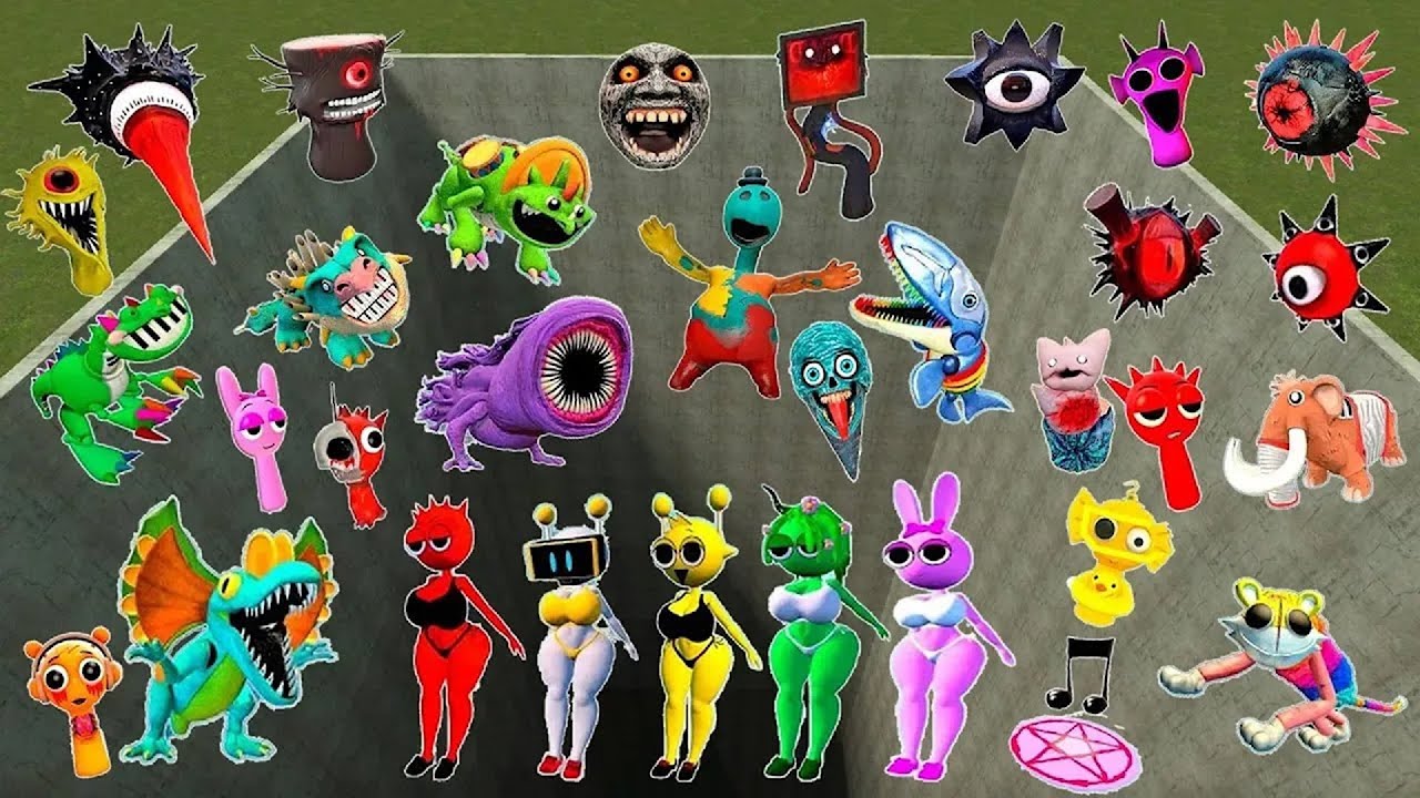 💥 BIG HOLE NEW POPPY PLAYTIME 4 / MISS SPRUNKI FAMILY MR SUN TREE COMPUTER SPARTAN KICKING in Gmod !