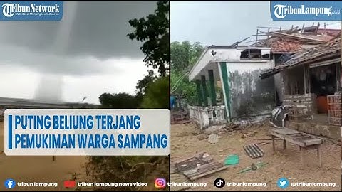 Viral Angin Puting Beliung Terjang Pemukiman Warga di Sampang @TRIBUNLAMPUNGNEWSVIDEO