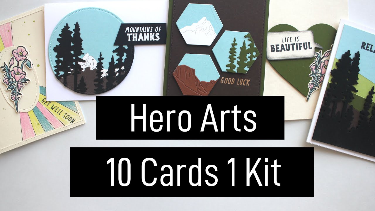 Hero Arts My Monthly Hero 10 Cards 1 Kit Video August 2023 - YouTube