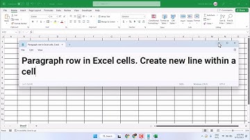 How to Create New Line Within a Cell  | Paragraph Row in Excel cells