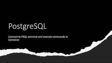 PostgreSQL Container - Connecting PSQL terminal