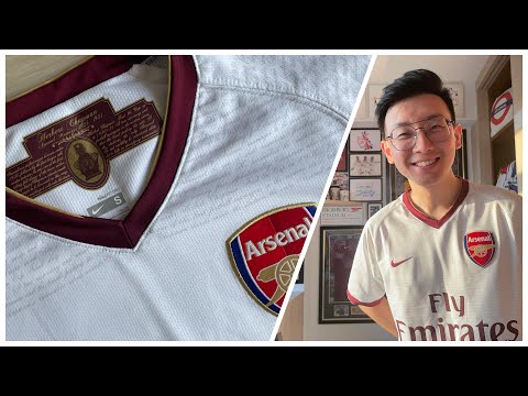 Unboxing Arsenal 2007/08 Away Kit with Gold Wordings Horizontally