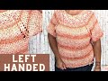 Left Handed Crochet Pattern with Charts Included: Easy &amp; Free Lace Cotton Tee Tutorial