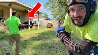 Man CLAIMS ALL his Mowers Broke! Watch US Mow this Overgrown Lawn FREE!