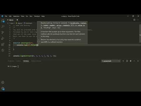 algorithm in javascript - seek and destroy #algorithm #javascript #solution #software #logic