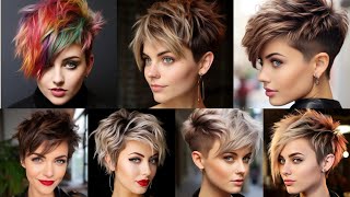 Outstanding Edgy Short Pixie Cuts and Attractive Hair Color Ideas for Ladies 2024