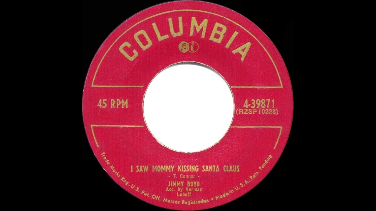 1952 Hits Archive I Saw Mommy Kissing Santa Claus Jimmy Boyd A 1 Record