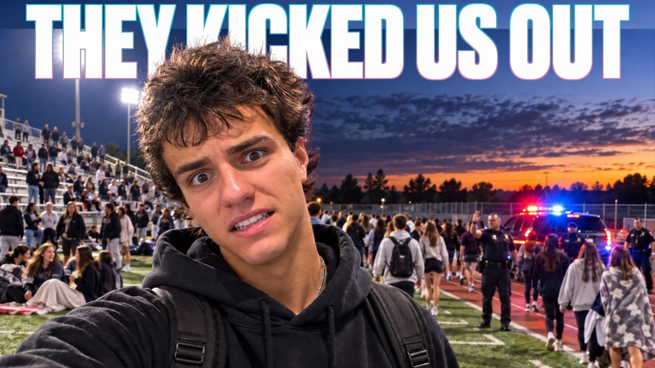 ALL-NIGHTER ON THE HIGH SCHOOL FOOTBALL FIELD | THE POLICE KICKED US OUT!
